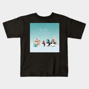 Christmas Penguins Kids T-Shirt